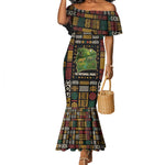 Ivory Coast Mermaid Dress Tai National Park Wildlife Map - African Pride