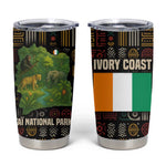 Ivory Coast Tumbler Cup Tai National Park Wildlife Map - African Pride