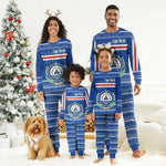 Cape Verde Christmas Pajama Set Blue Festive Pattern Sailing Santa and National Emblem Motif - African Pride