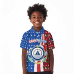 Cape Verde Christmas Kid Polo Shirt Festive Pattern Christmas Tree and National Emblem Motif - African Pride