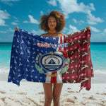 Cape Verde Christmas Sarong Festive Pattern Christmas Tree and National Emblem Motif - African Pride