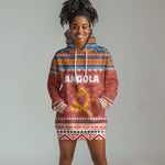 Angola Christmas Hoodie Dress Snowflake Pattern Tribal Santa Claus Motif - African Pride