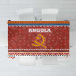 Angola Christmas Tablecloth Snowflake Pattern Tribal Santa Claus Motif - African Pride