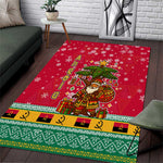 Angola Christmas Area Rug Santa Gifts and National Flag Map Motif - African Pride