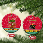 Angola Christmas Ceramic Ornament Santa Gifts and National Flag Map Motif - African Pride