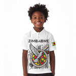 Spirit of Zimbabwe Kid Polo Shirt Flag Colors and Symbol of Peace
