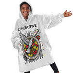 Spirit of Zimbabwe Kid Wearable Blanket Hoodie Flag Colors and Symbol of Peace