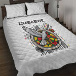 Spirit of Zimbabwe Quilt Bed Set Flag Colors and Symbol of Peace