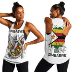 Spirit of Zimbabwe Women Racerback Tank Flag Colors and Symbol of Peace