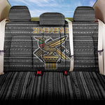 Zimbabwean Bird Statue Back Car Seat Cover Tribal Pattern Flag Patch and Heritage Symbol