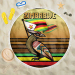 Pride Zimbabwe Beach Blanket Zimbabwean Bird, Tribal Patterns and Pan-African Colors