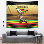 Pride Zimbabwe Tapestry Zimbabwean Bird, Tribal Patterns and Pan-African Colors