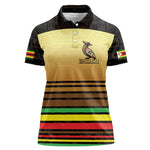 Pride Zimbabwe Women Polo Shirt Zimbabwean Bird, Tribal Patterns and Pan-African Colors