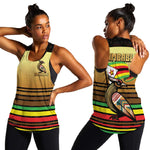 Pride Zimbabwe Women Racerback Tank Zimbabwean Bird, Tribal Patterns and Pan-African Colors