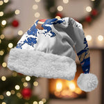Liberia Christmas Santa Hat Santa Claus Map Graphic and Red Blue Festive - African Pride
