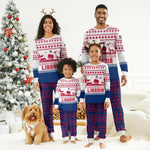 Liberia Christmas Pajama Set Red Wildlife Silhouettes and White Blue Holiday - African Pride