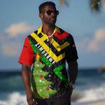 Zimbabwe Christmas Hawaiian Shirt Flag Colors Xmas Tree and Holiday - African Pride