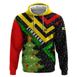 Zimbabwe Christmas Hoodie Flag Colors Xmas Tree and Holiday - African Pride
