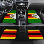 Zimbabwe Christmas Car Mats Festive Santa Palm Tree and Red Yellow Green Flag - African Pride