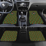 Kenya Christmas Car Mats Santa Feast Scene and Festive Wreath Pattern - African Pride