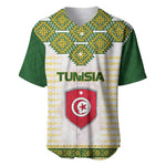 Tunisia Flag Baseball Jersey with National Crest and Emblem