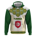 Tunisia Flag Hoodie with National Crest and Emblem