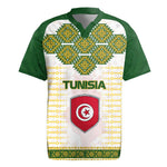 Tunisia Flag Rugby Jersey with National Crest and Emblem