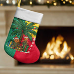 Benin Christmas Stocking Palm Tree Dolls and Red Yellow Green Festive - African Pride