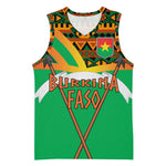 Burkina Faso Heritage Basketball Jersey Tribal Spears and National Emblem - African Pride