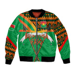 Burkina Faso Heritage Bomber Jacket Tribal Spears and National Emblem - African Pride