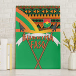 Burkina Faso Heritage Canvas Wall Art Tribal Spears and National Emblem - African Pride