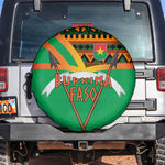 Burkina Faso Heritage Spare Tire Cover Tribal Spears and National Emblem - African Pride