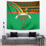 Burkina Faso Heritage Tapestry Tribal Spears and National Emblem - African Pride