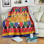 Burkina Faso Blanket Kente Flag Red Green Blue Geometric - African Pride