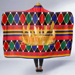 Burkina Faso Hooded Blanket Kente Flag Red Green Blue Geometric - African Pride