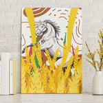 Burkina Faso Rising Horse Canvas Wall Art Golden Harvest and National Pride - African Pride