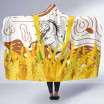 Burkina Faso Rising Horse Hooded Blanket Golden Harvest and National Pride - African Pride
