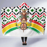 Burkina Faso Hooded Blanket Red Green Black Geometric - African Pride