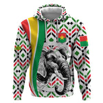 Burkina Faso Hoodie Red Green Black Geometric - African Pride