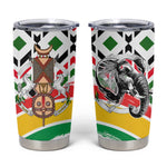 Burkina Faso Tumbler Cup Red Green Black Geometric - African Pride