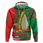 Burkina Faso Hoodie Tribal Design and Bobo Dioulasso Landmark - African Pride