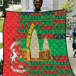 Burkina Faso Quilt Tribal Design and Bobo Dioulasso Landmark - African Pride