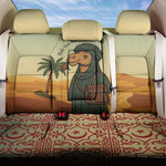 Mauritania Back Car Seat Cover - Sidi the Sahara Camel Cartoon and Desert Caravan Design