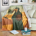 Mauritania Blanket - Sidi the Sahara Camel Cartoon and Desert Caravan Design