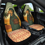 Mauritania Car Seat Cover - Sidi the Sahara Camel Cartoon and Desert Caravan Design