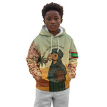 Mauritania Kid Hoodie - Sidi the Sahara Camel Cartoon and Desert Caravan Design