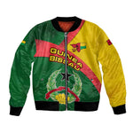 Guinea Bissau Bomber Jacket Green Yellow Red Swirl - African Pride