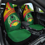 Guinea Bissau Car Seat Cover Green Yellow Red Swirl - African Pride