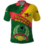 Guinea Bissau Polo Shirt Green Yellow Red Swirl - African Pride