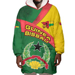 Guinea Bissau Wearable Blanket Hoodie Green Yellow Red Swirl - African Pride